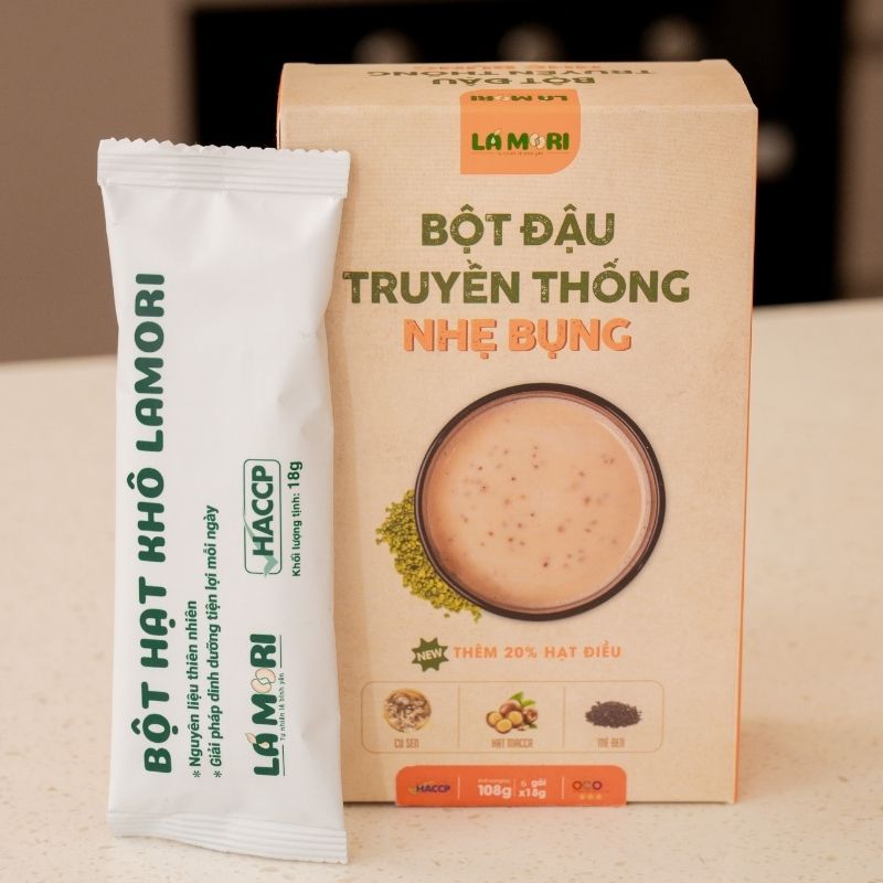 LÁ MORI - Bột đậu truyền thống có đường (108g)