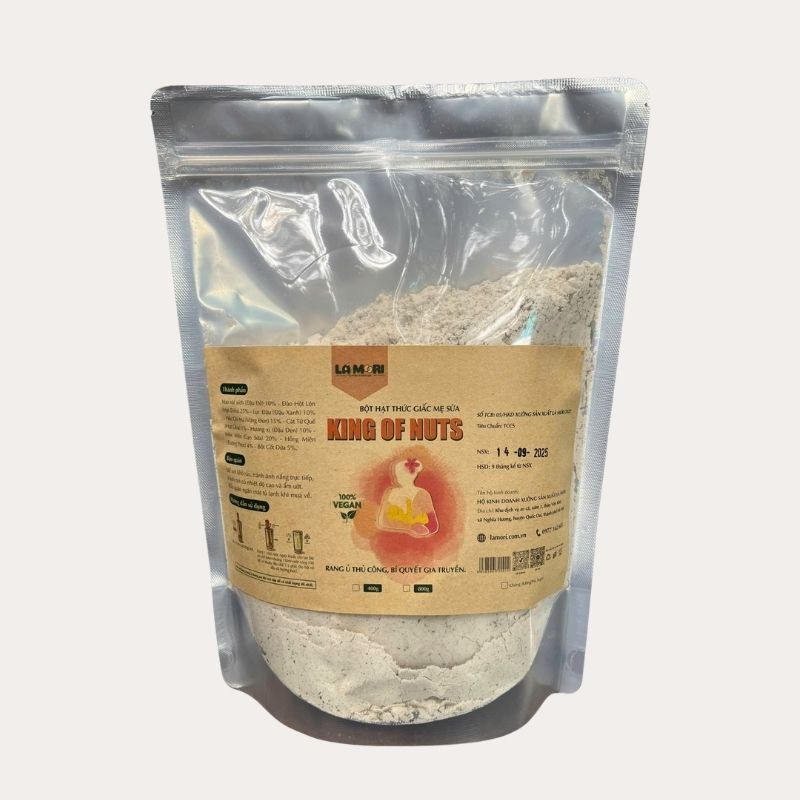 LÁ MORI - Bột hạt thức giấc Mẹ Sữa King of Nuts (800g có đường)