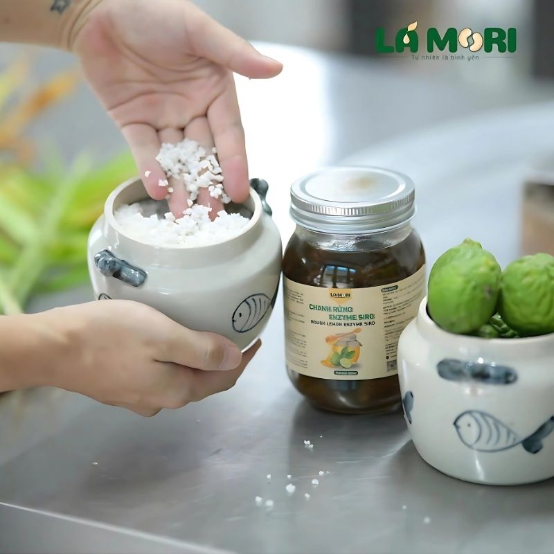 LÁ MORI - Chanh rừng enzyme siro (500ml)